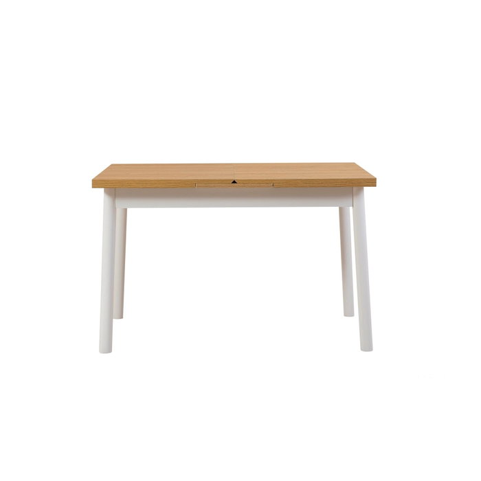 Hanah Home Oliver Open - Karina White Mesa de Comedor Extensible Blanca